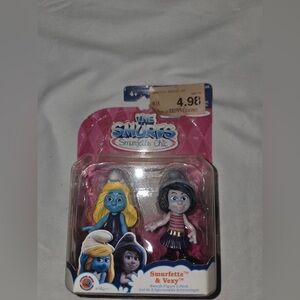 Smurfette & Vexy Action Figure Set - Blue, Yellow, and Black